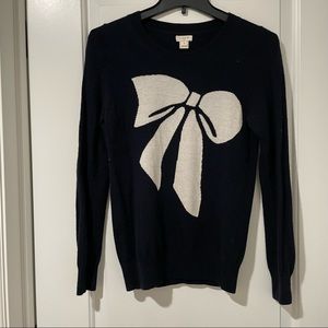 J. Crew Printed Bow Sweater